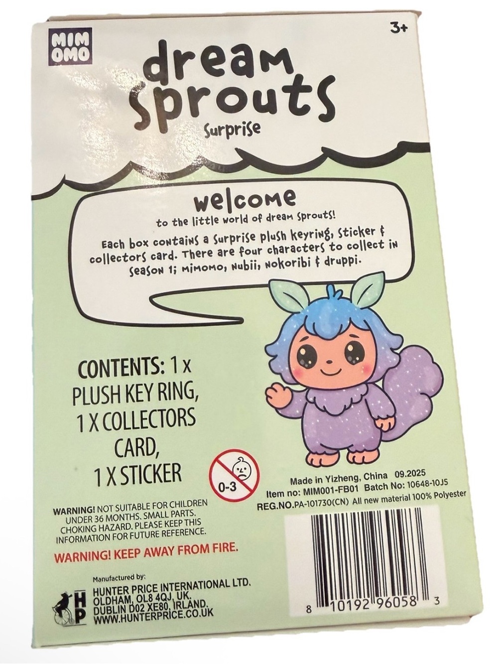 Dream Sprouts Surprise Plush Keyring Plus Stickers & Collectors Card NIB - Picture 3 of 4